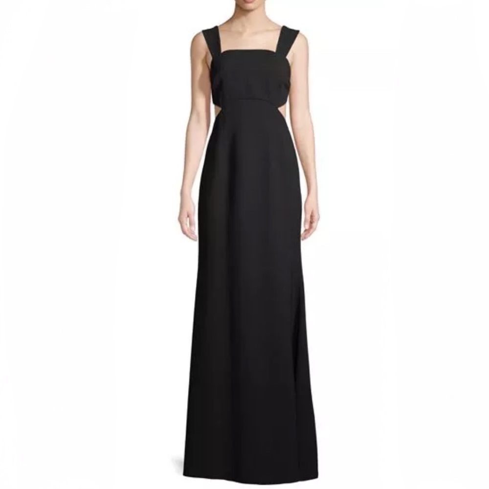 New Jill Jill Stuart Cutout Square-Neck Sleeveless Gown in Black Size 6